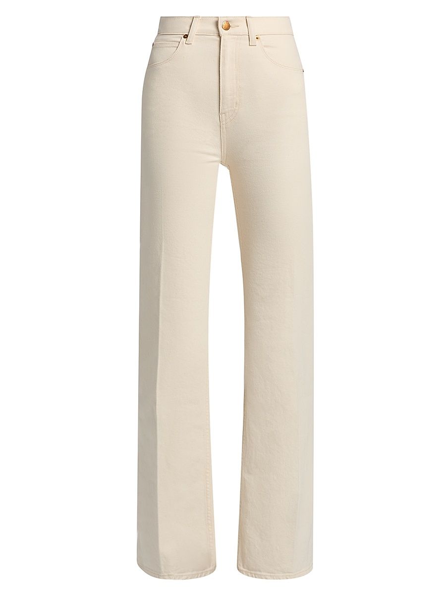 Women's The Crease Bootcut Jeans - Ecru - Size Denim:32