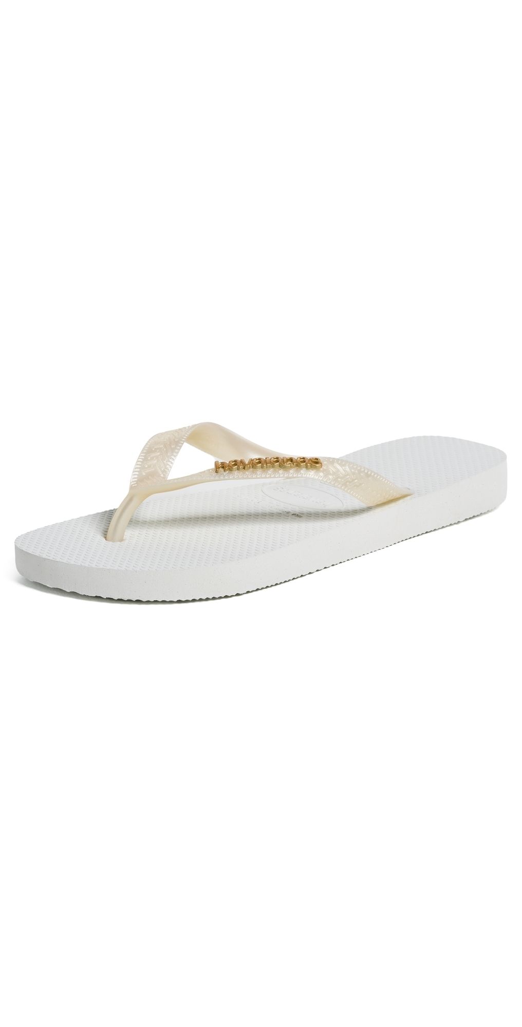Havaianas Top Logo Metallic Sandals White 9/10