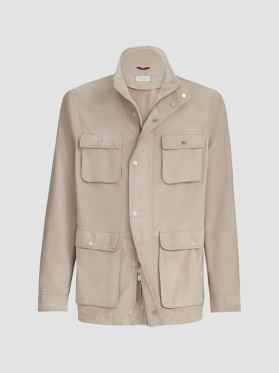 Men's Suede Unlined Safari Jacket - Beige - Size XXXXL