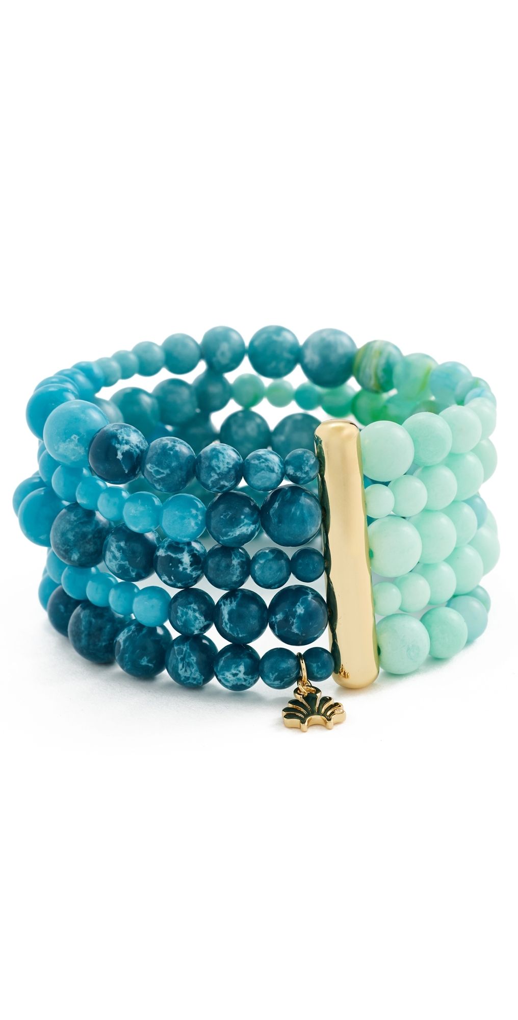 Lele Sadoughi Riviera Five Strand Bracelet Seafoam Spray One Size