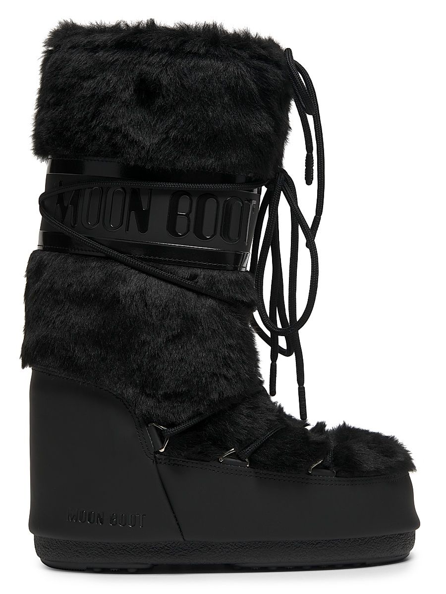 Women's Icon Faux-Fur Boots - Black - Size 8