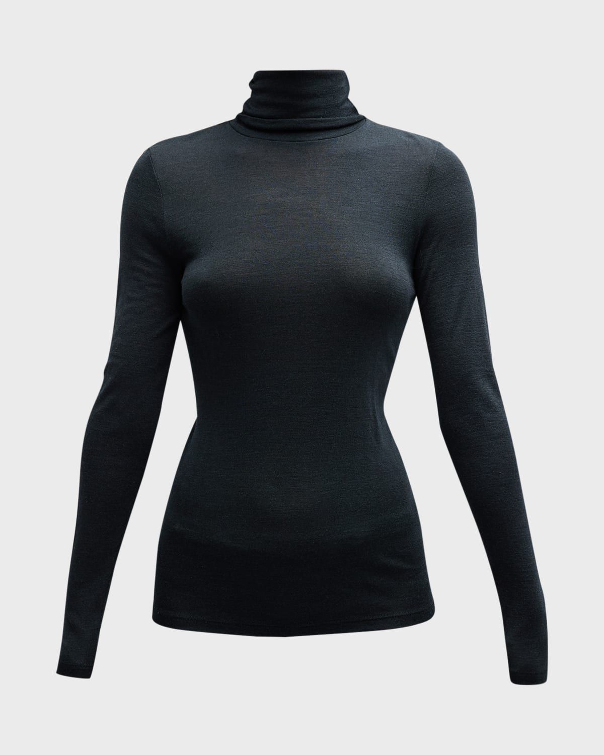 Woolen Silk Turtleneck Top