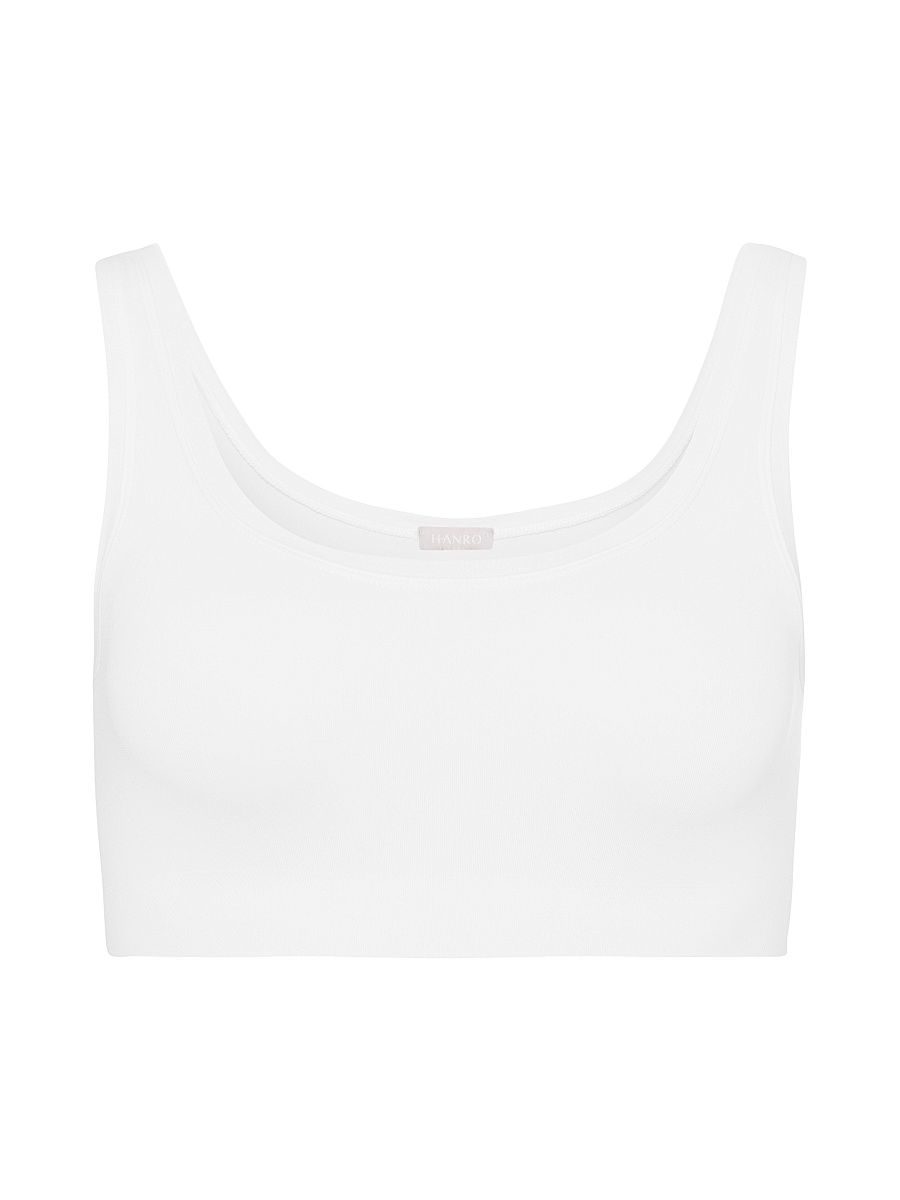 Women's Touch Feeling Crop Top - White - Size Large