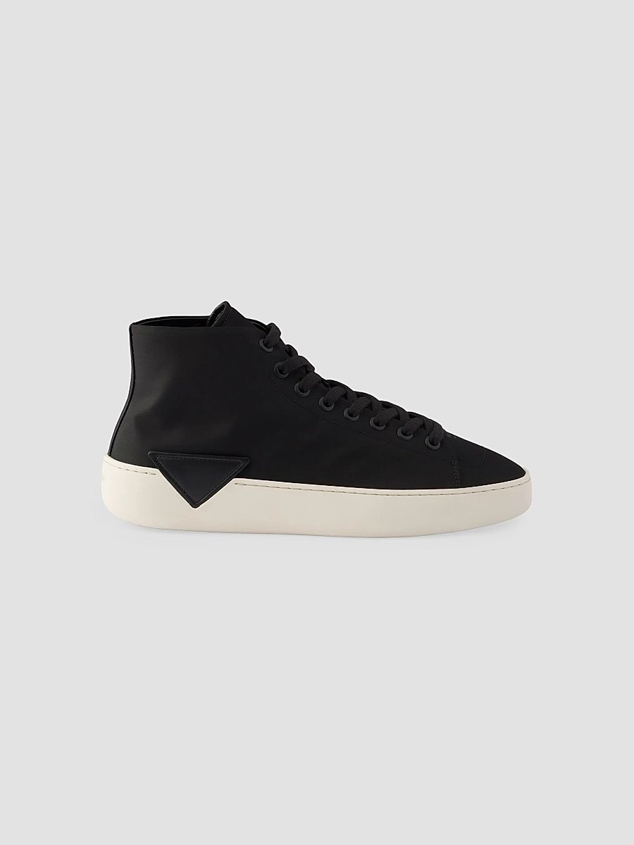Prada Men's High-Top Re-Nylon Sneakers - Black - Size 9.5