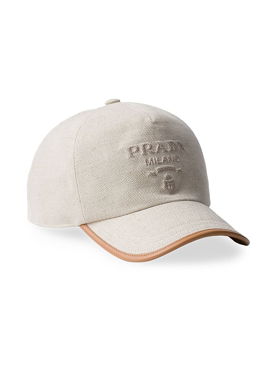 Men's Linen Blend Baseball Cap - Beige - Size XL