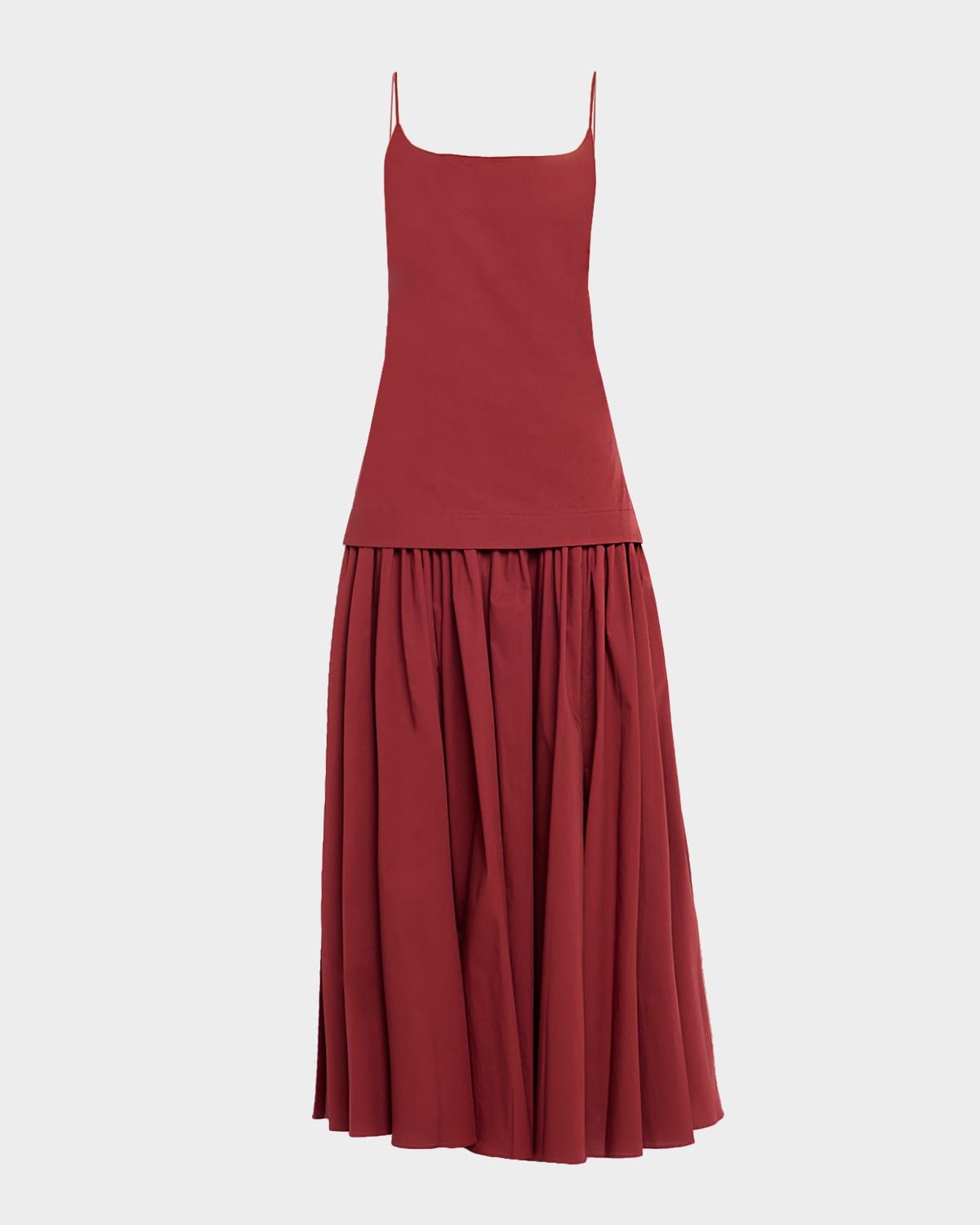 Ari Poplin Drop-Waist Slipdress