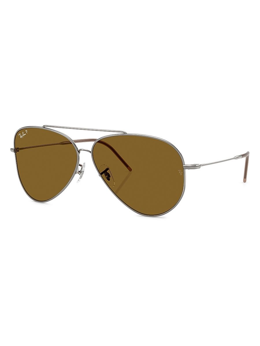 Men's RBR0101S 59MM Reverse Aviator Sunglasses - Dark Brown