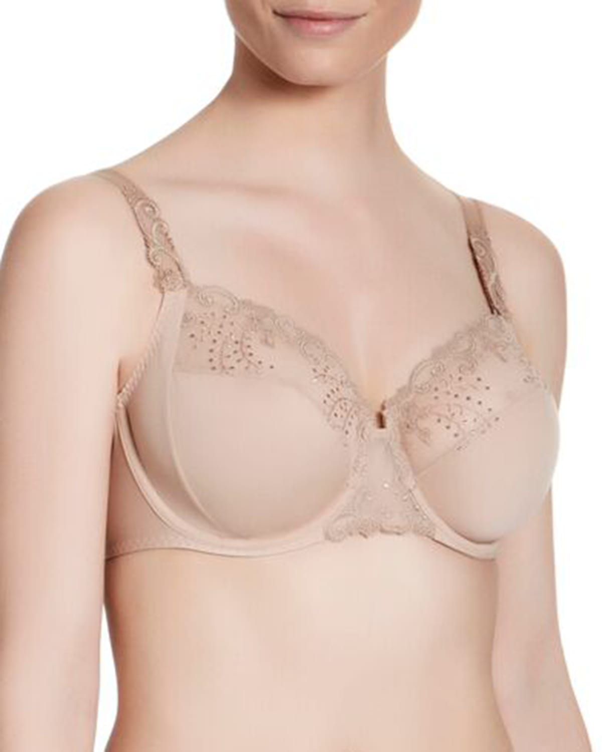 Delice Floral-Embroidered Full Cup Bra