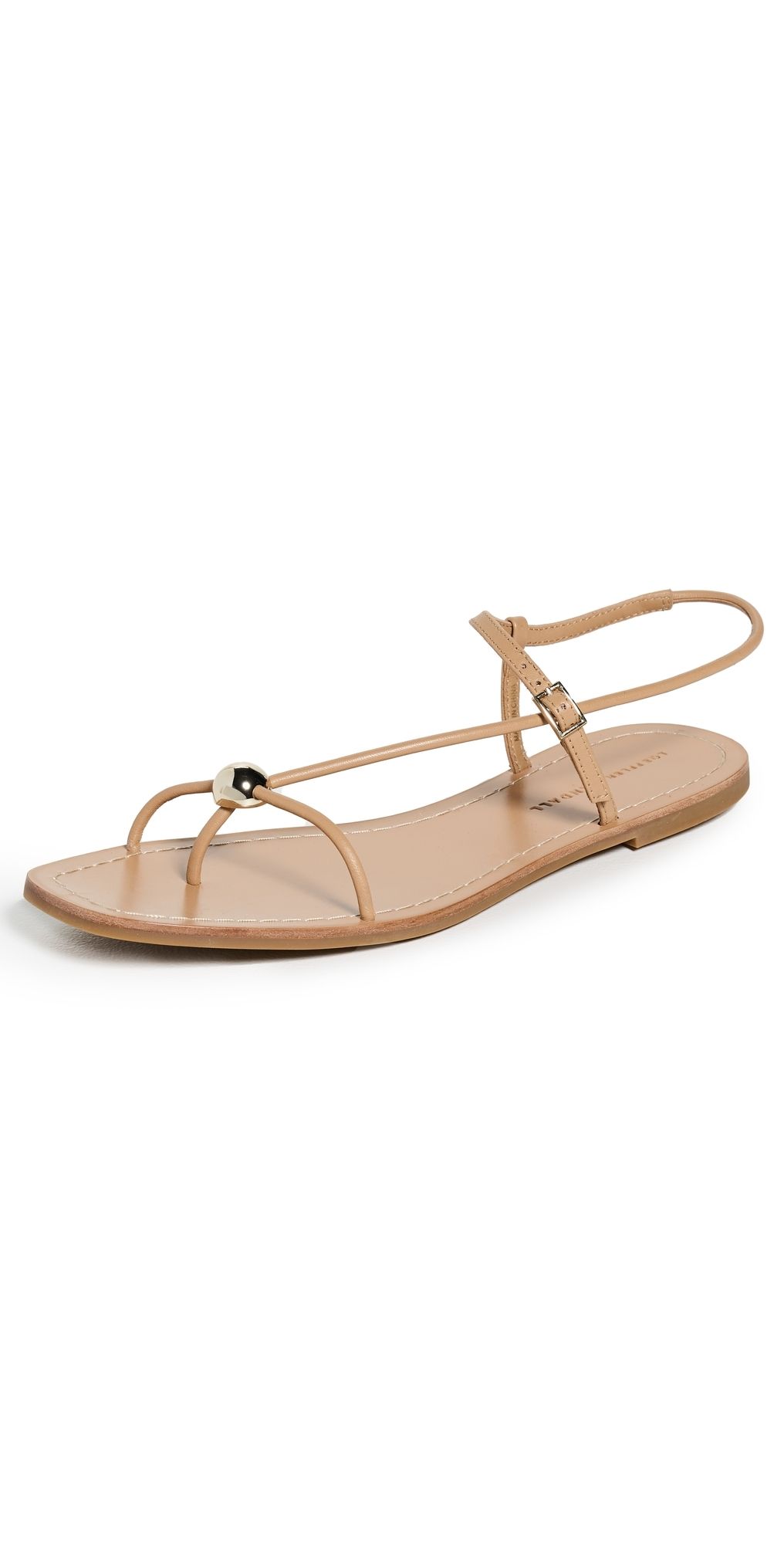 Loeffler Randall Lara Strappy Flat Sandals Dune 11.5