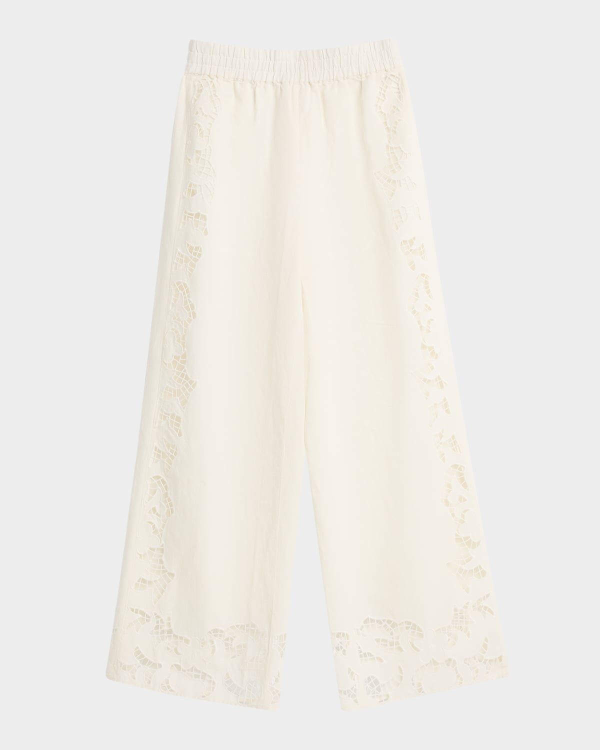 Tanya Eyelet Pull-On Pants