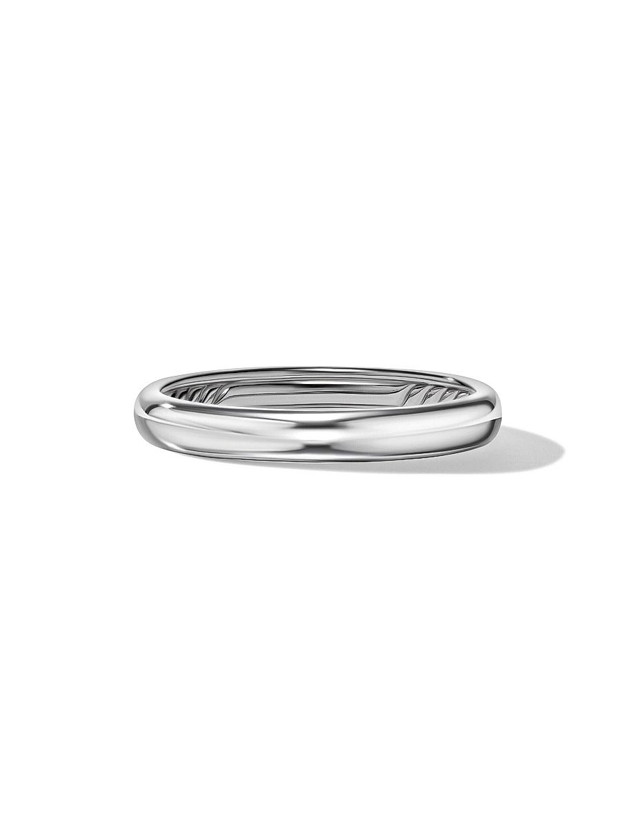 Men's Classic Band Ring in 18K White Gold, 3.5MM - Gold - Size 13