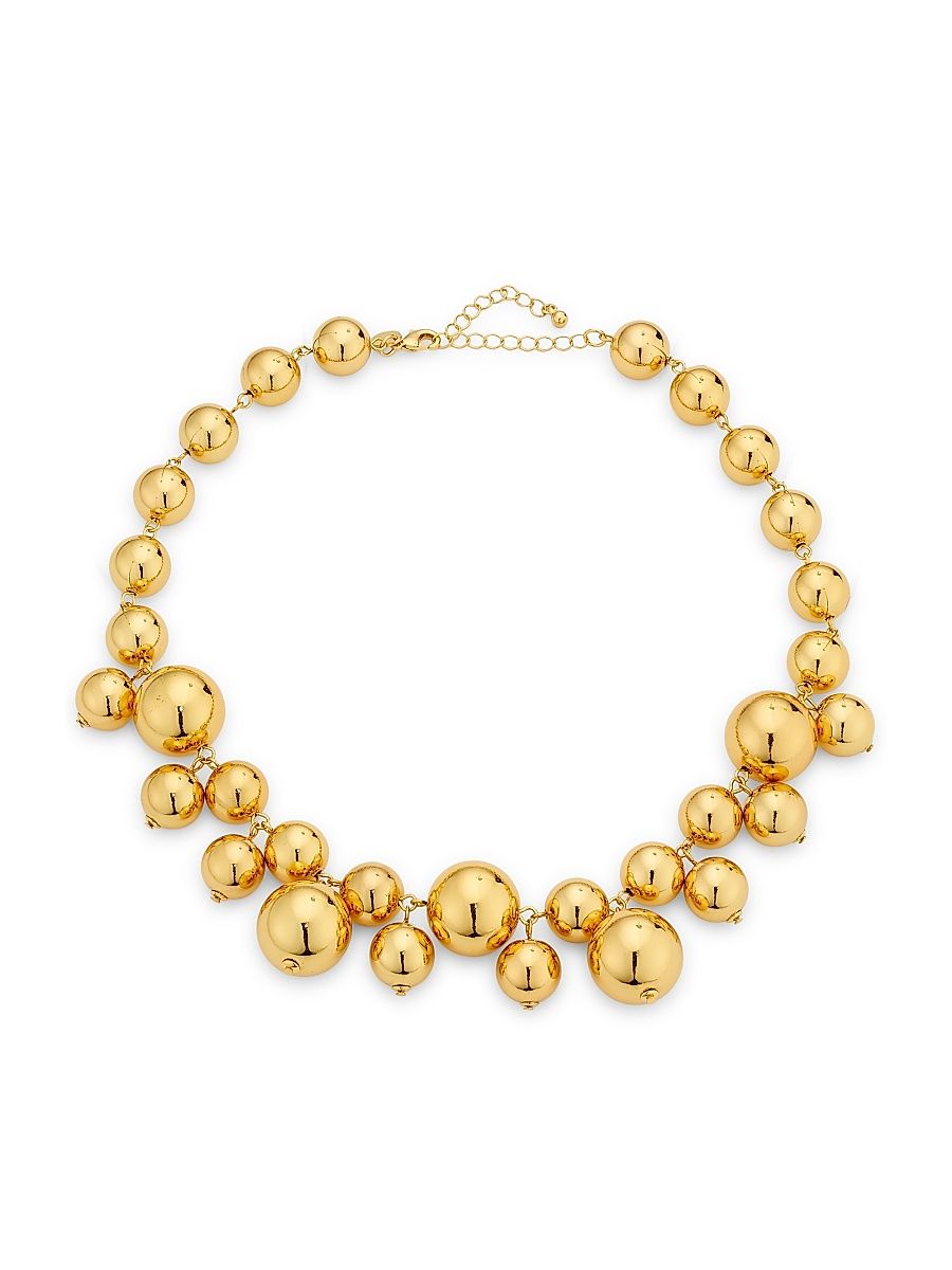 Women's Goldtone Beaded Necklace - Polished Gold