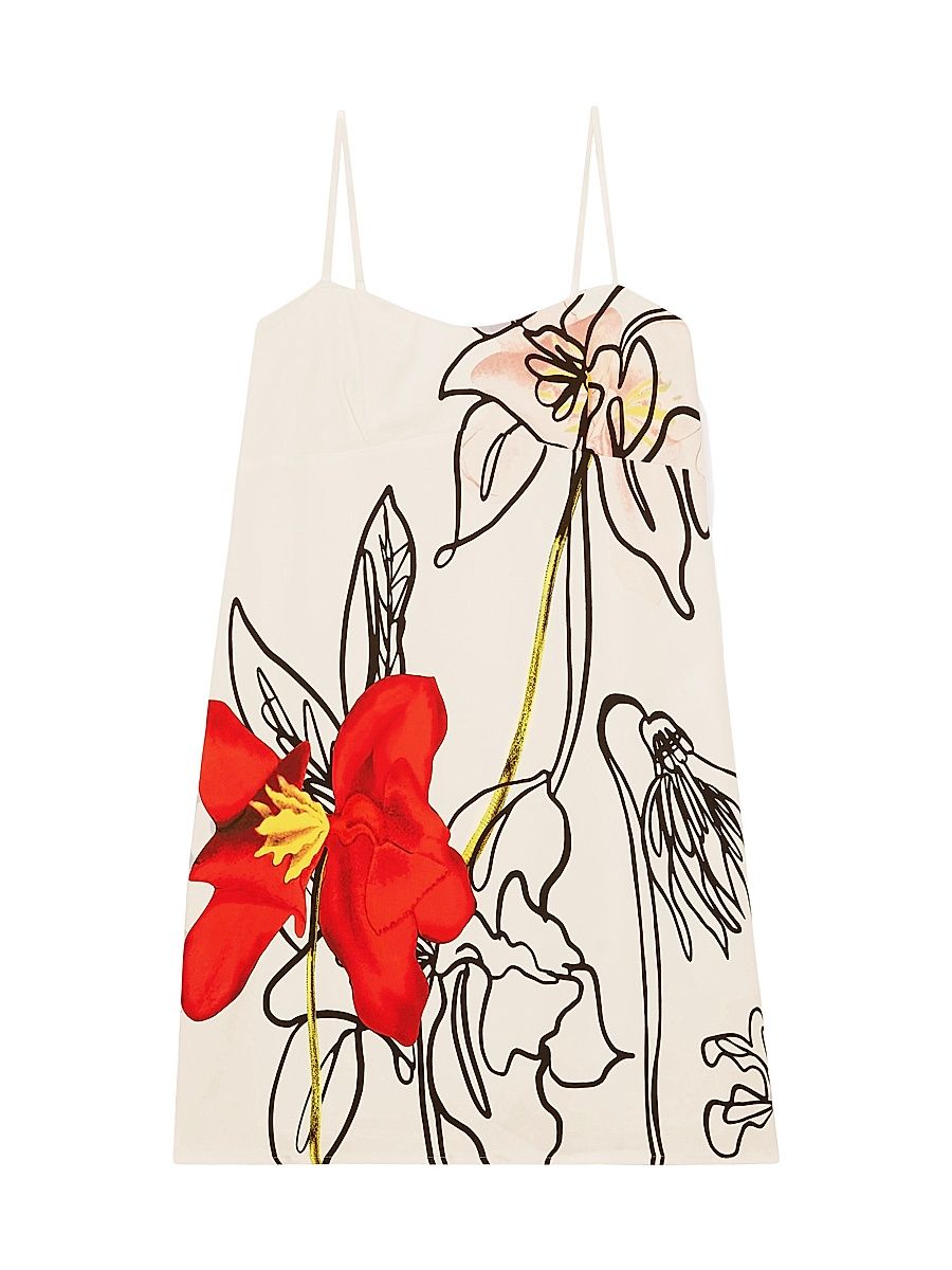 Women's Reiss x NYBG Marli Floral Minidress - Ivory - Size 6