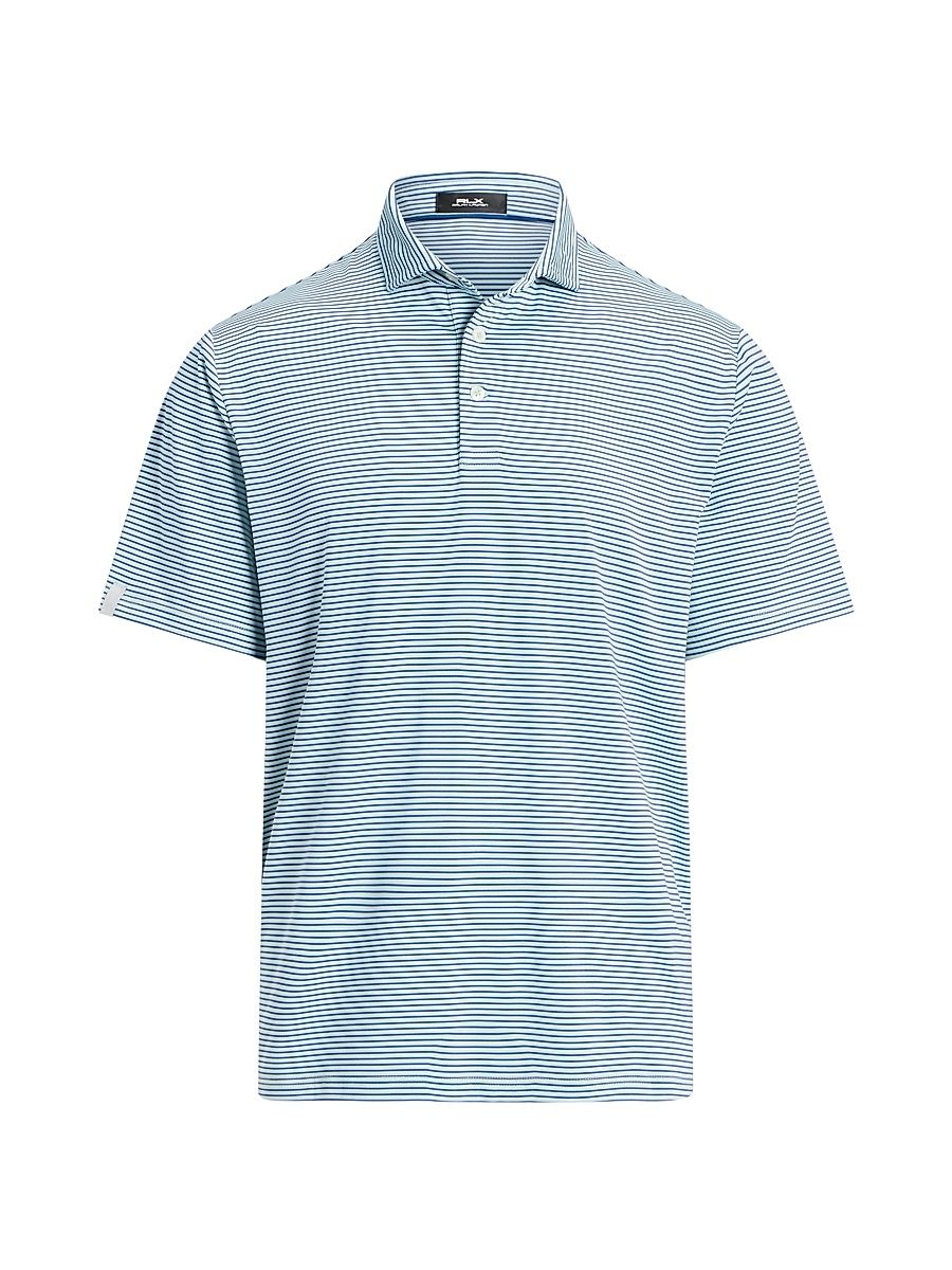 Men's Stretch-Jersey Polo Shirt - Pastel Mint Multi - Size XL