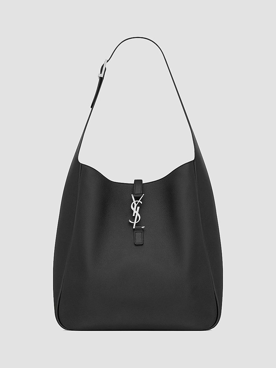 Saint Laurent Women's Le 5 7 Supple Large in Grained Leather - Black