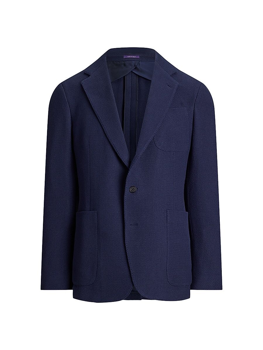 Men's Hadley Woven Single-Breasted Sport Coat - Navy - Size 46