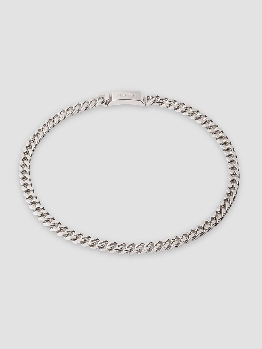 Men's Silver Chain Necklace - Silver