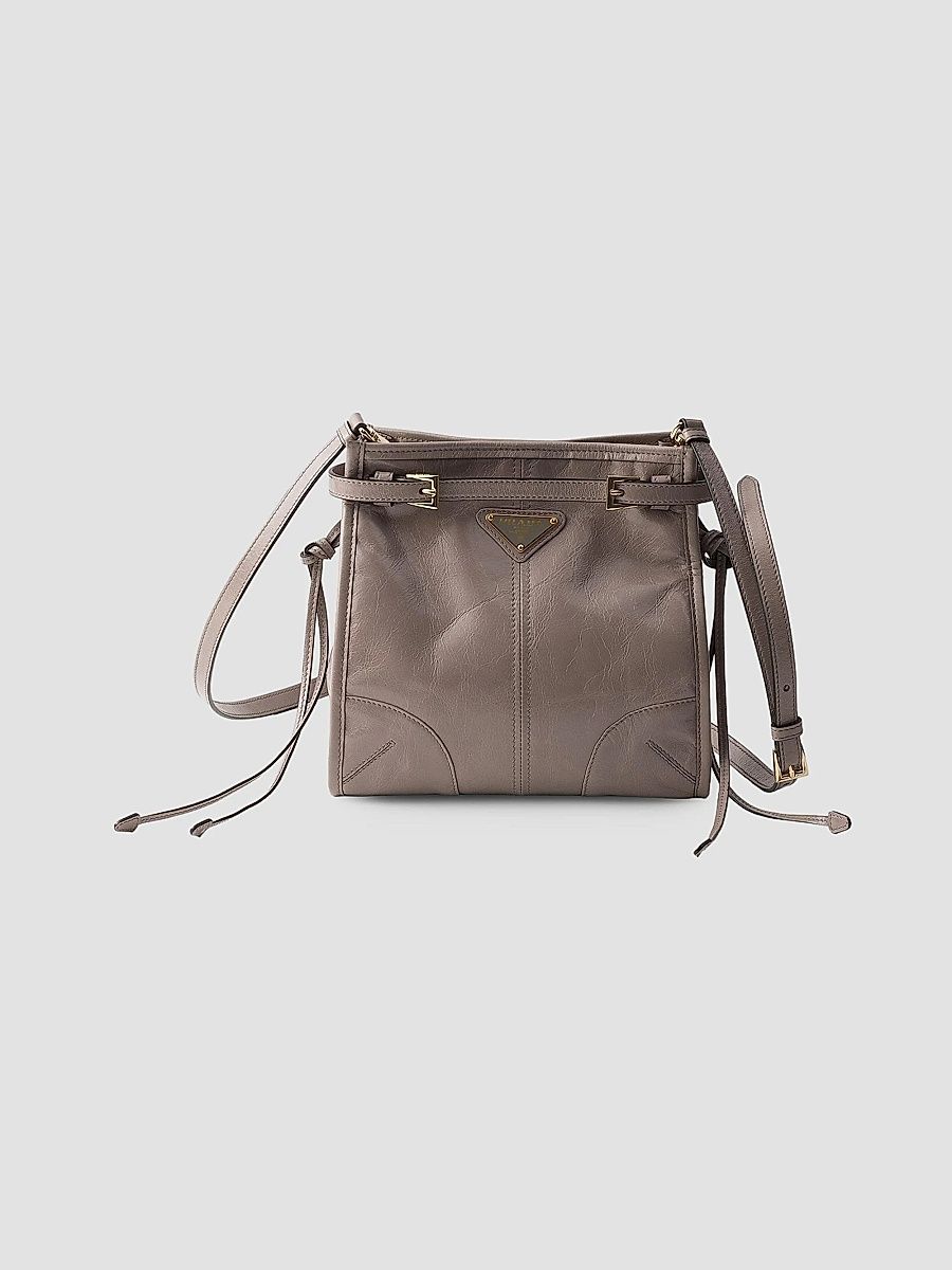 Prada Women's Prada Bonnie Leather Mini Shoulder Bag - Grey