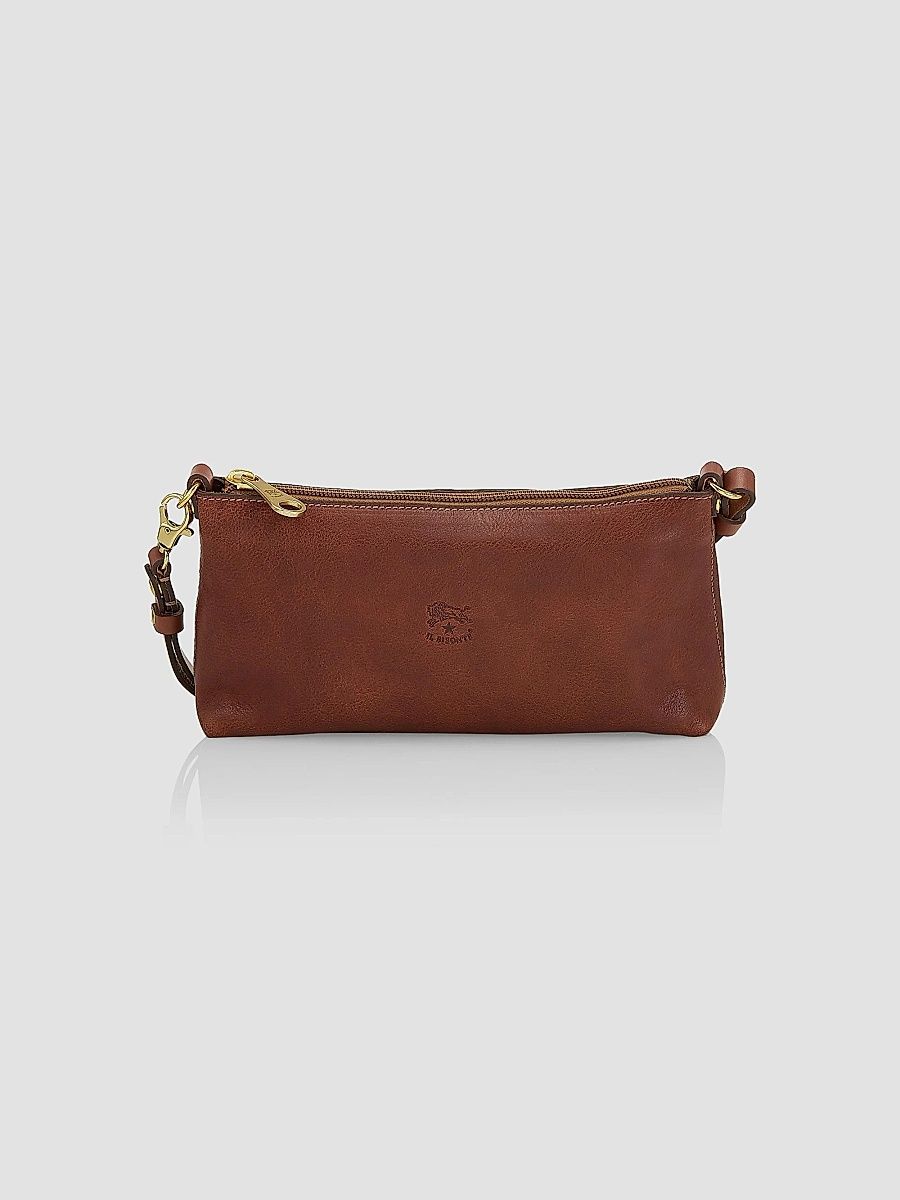 Women's Salina Leather Shoulder Bag - Seppia