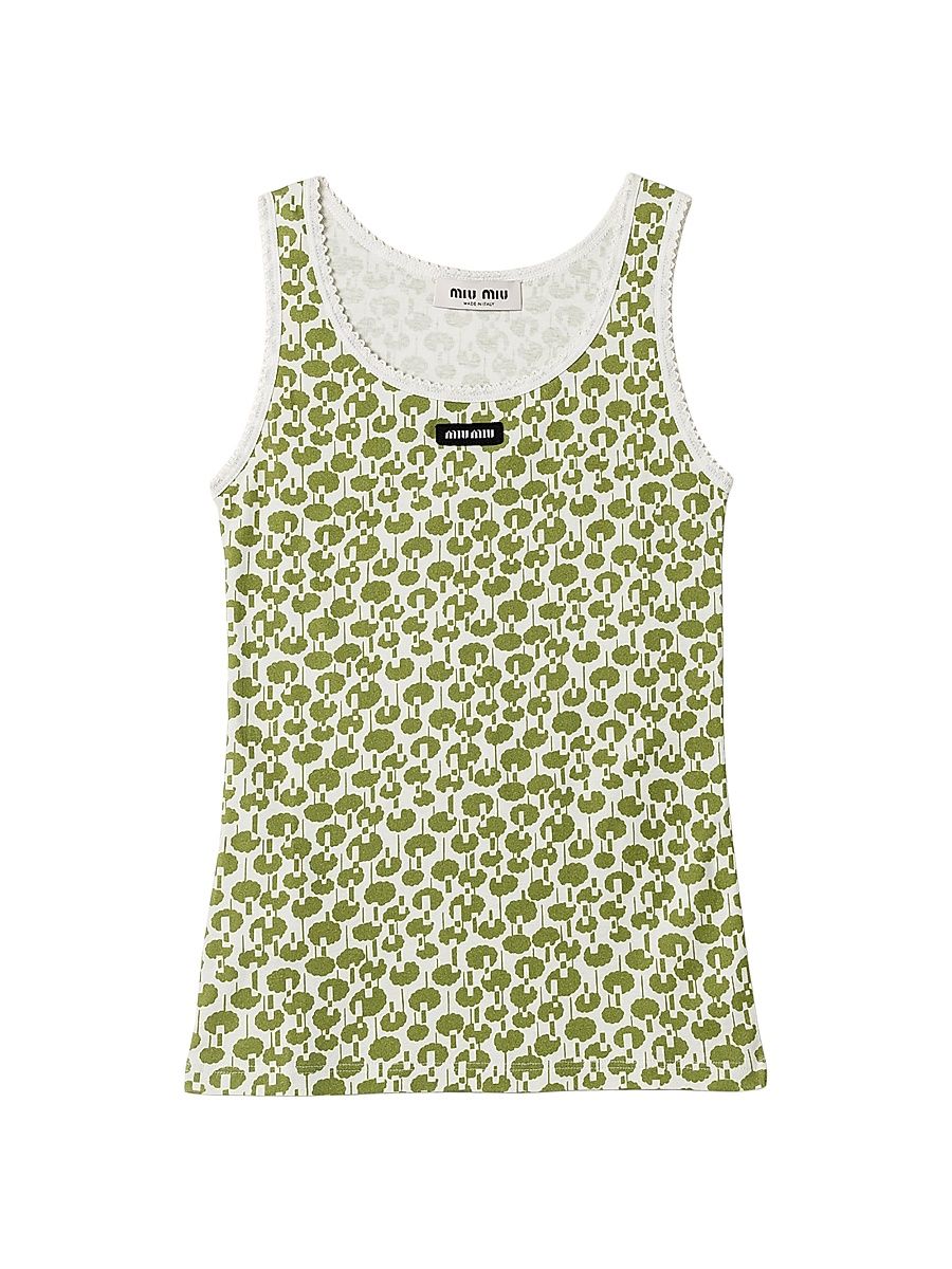 Women's Cotton Tank Top - Beige Khaki - Size Small