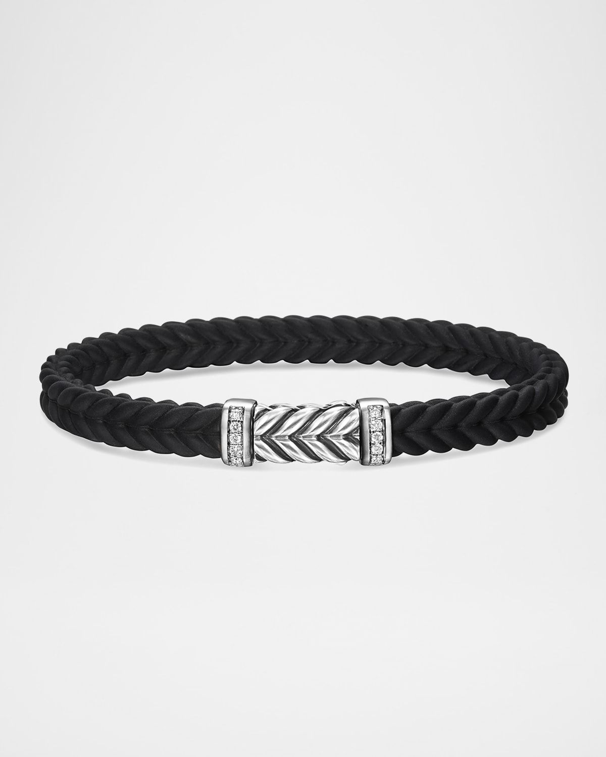 6mm Men & apos;s Chevron Rubber Bracelet