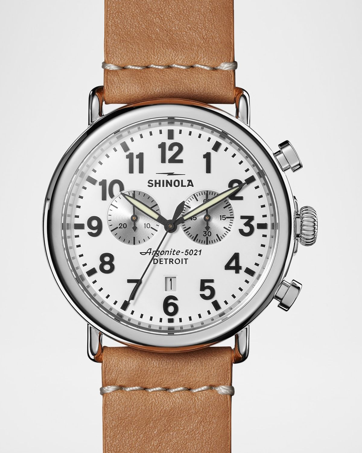 The Runwell Chronograph Leather-Strap Watch, 47mm