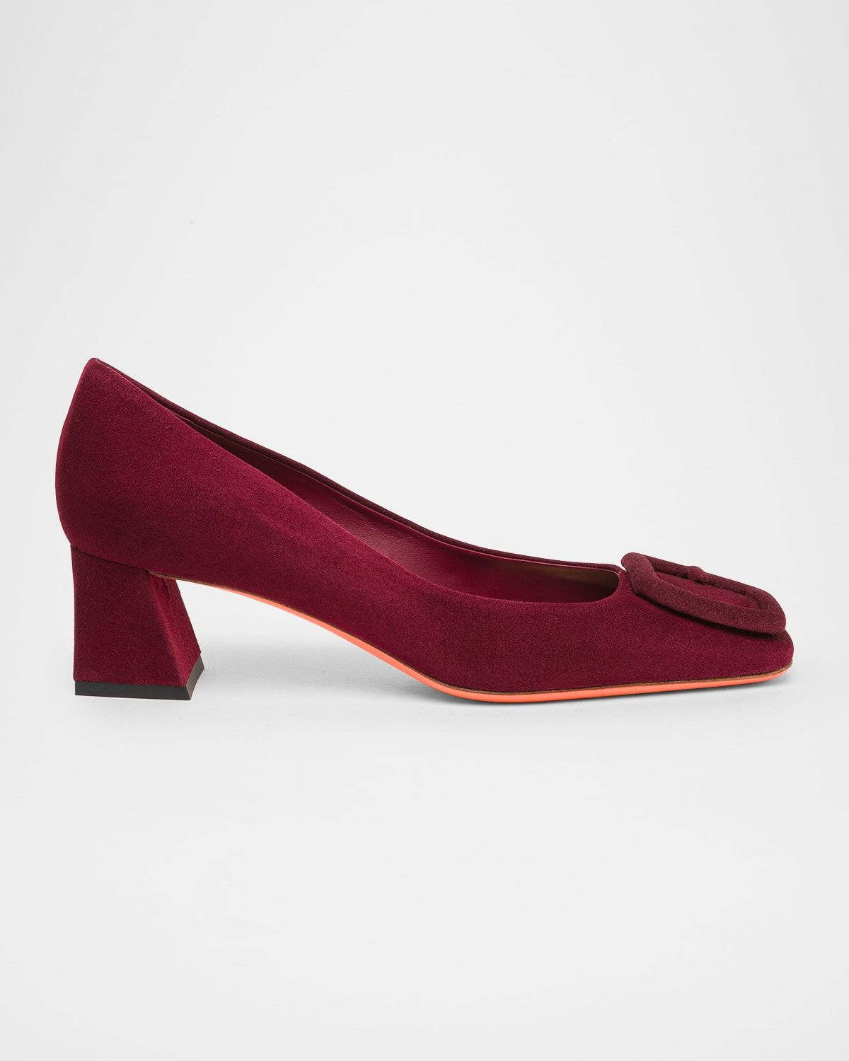 50mm Hasmig Suede Buckle Pumps