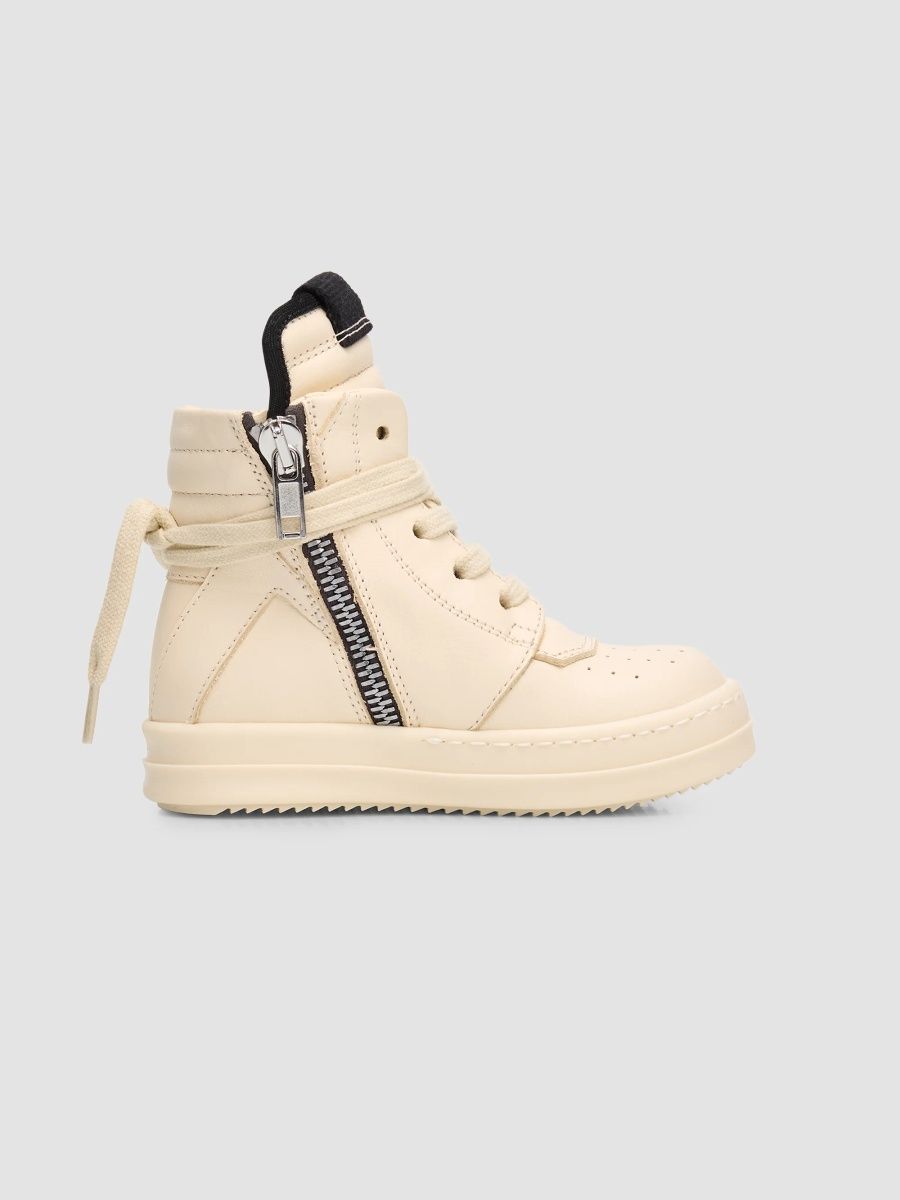 Rick Owens Unisex Baby's​ Geobaskets Scarpe In Pelle High-Top Sneakers - Milk - Size 4 (Baby)
