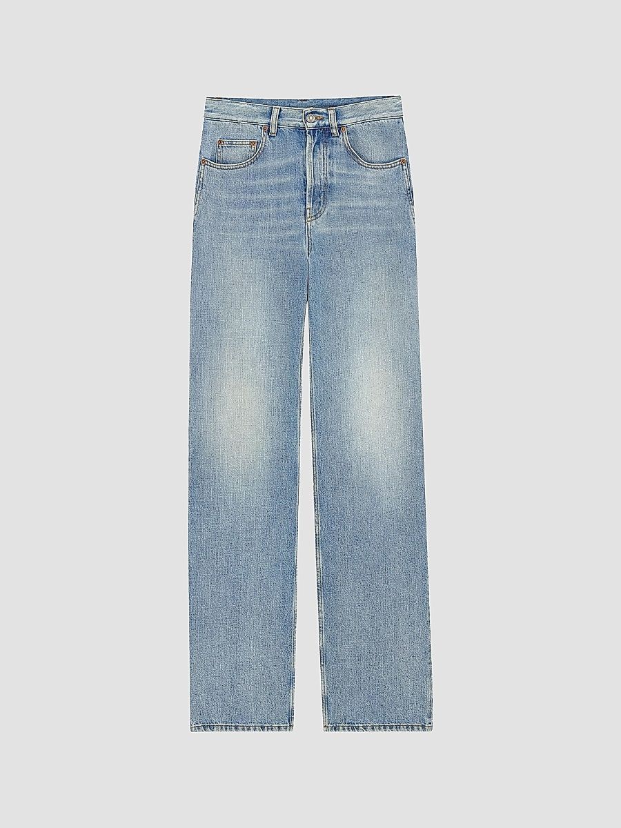 Saint Laurent Women's Neo 90's High-Rise Baggy Jeans - Dark Summer Blue - Size 30