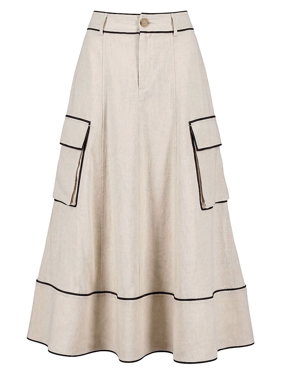 Women's Shiloh High-Waist Cargo Midi Skirt - Desert Jet - Size 12