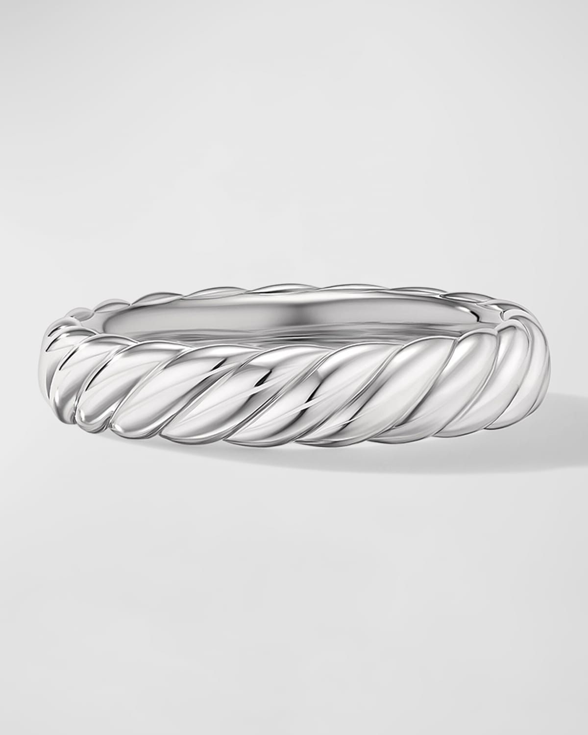 Sculpted Cable Band Ring in 18K Gold