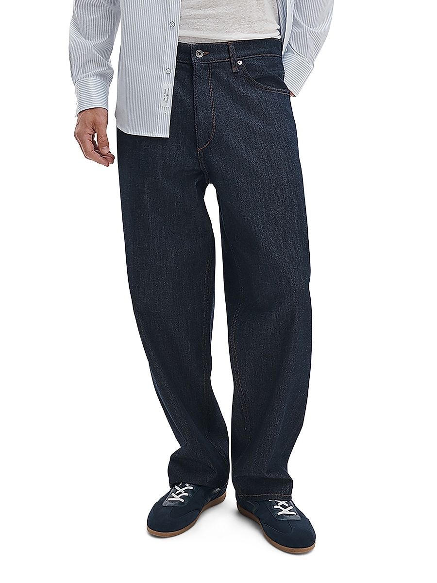 Men's Baggy Authentic Rigid Jeans - Resin Rinse - Size 38