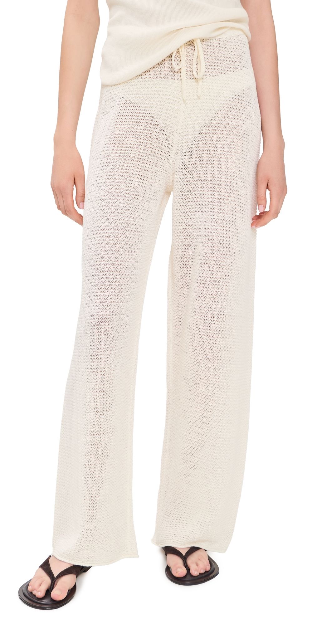 Onia Knit Drawstring Pants Egret M