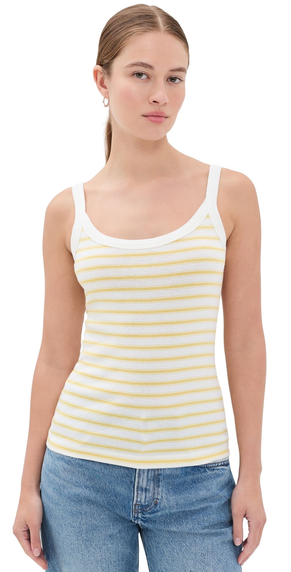 Vince Stripe Cami Salted Moss Combo S