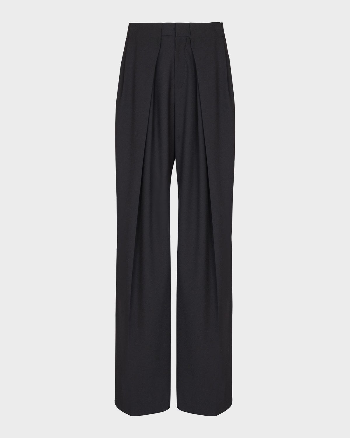 Men & apos;s Cotton Pleated Wide-Leg Trousers