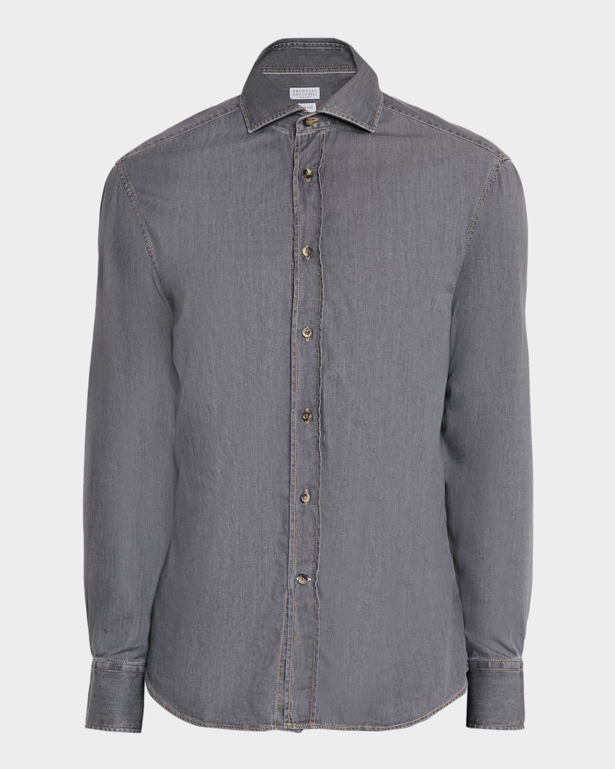 Men & apos;s Denim Slim-Fit Shirt