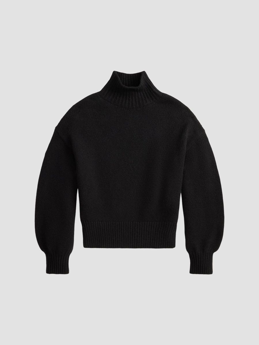 Polo Ralph Lauren Women's Cashmere Funnel-Neck Sweater - Black - Size XS