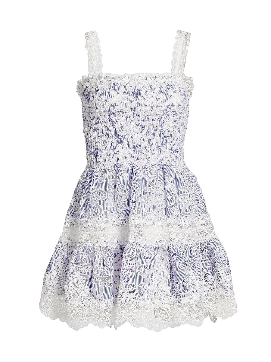 Women's Aerin Eyelet Minidress - Blue - Size Large