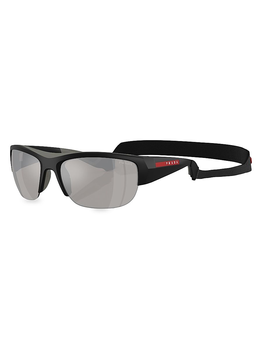 Men's Pillow 69MM Sunglasses - Grey Mirror