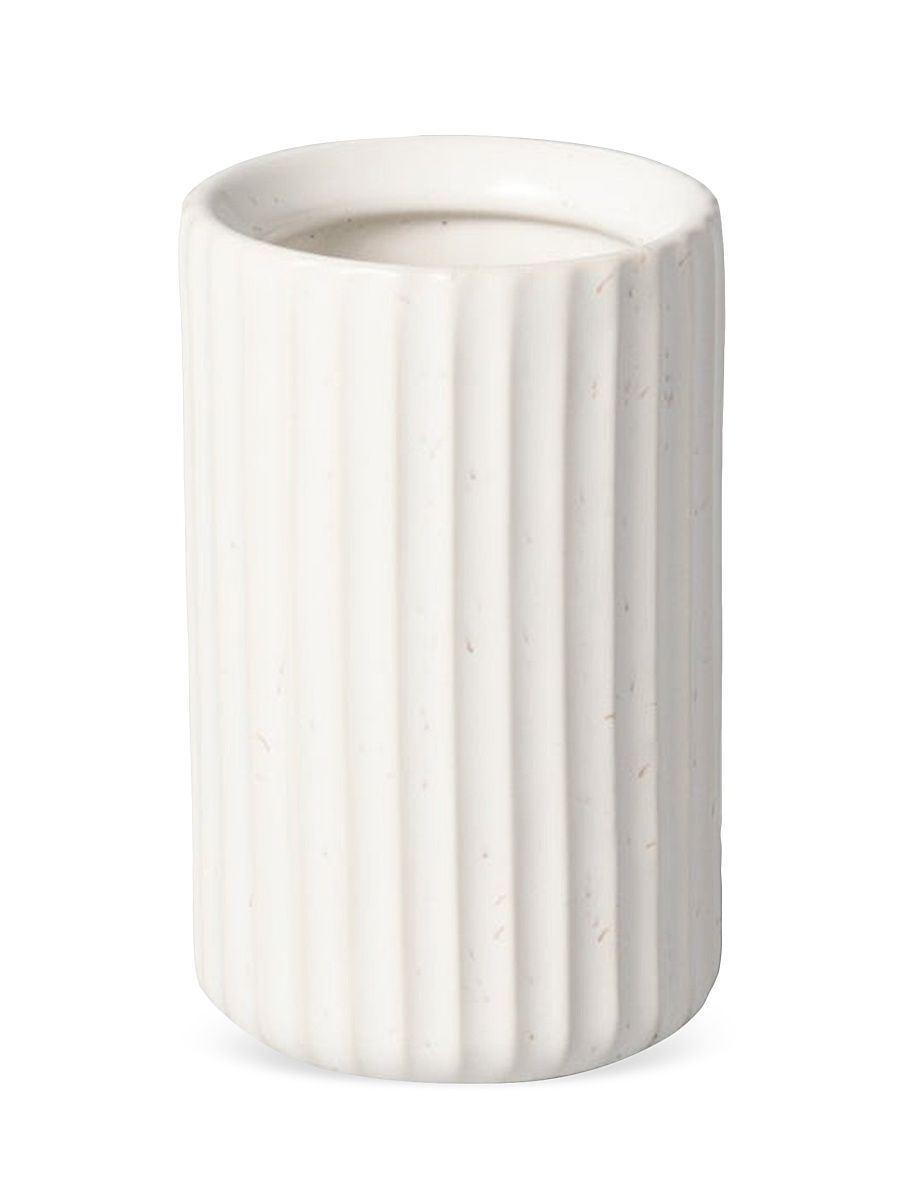 The Short Bud Vase - Speckled White