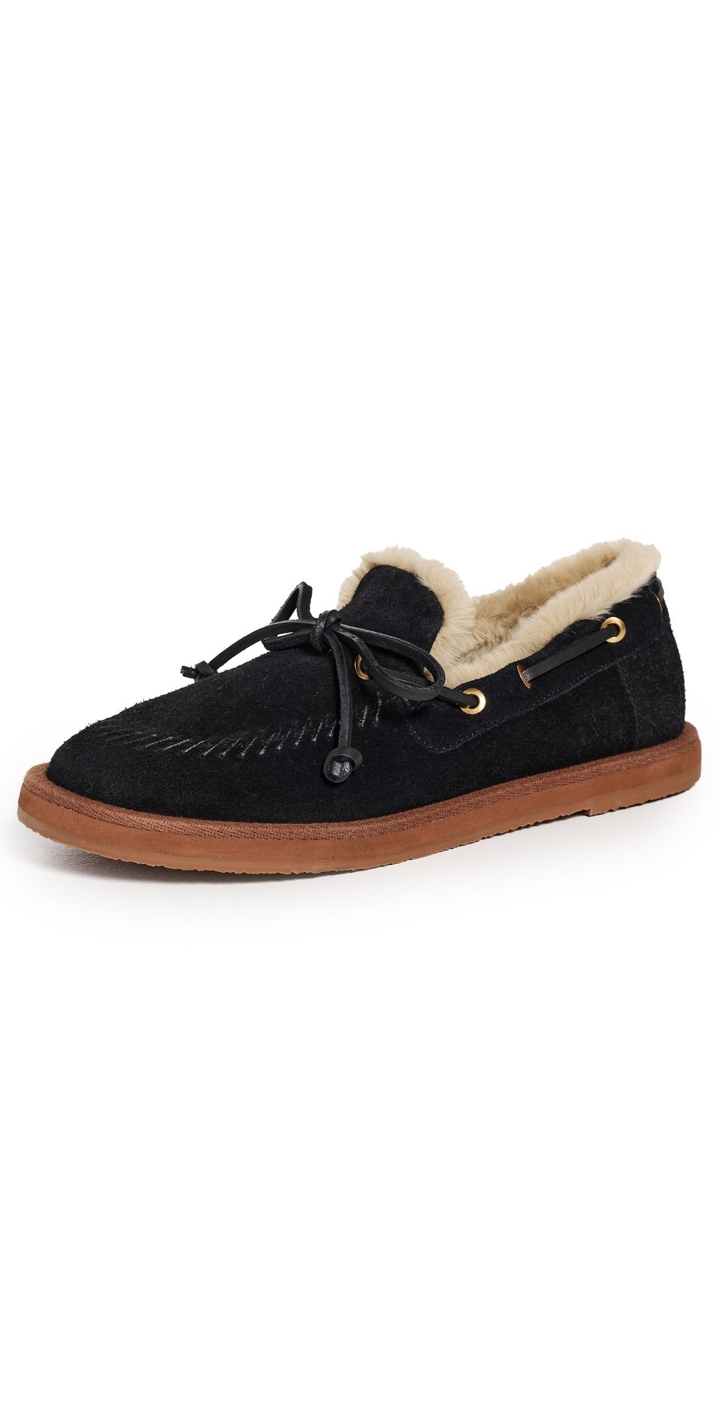 FARM Rio Sherpa Loafers Black 10