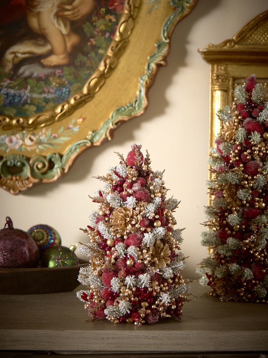 Glittering Garnet Tabletop Tree