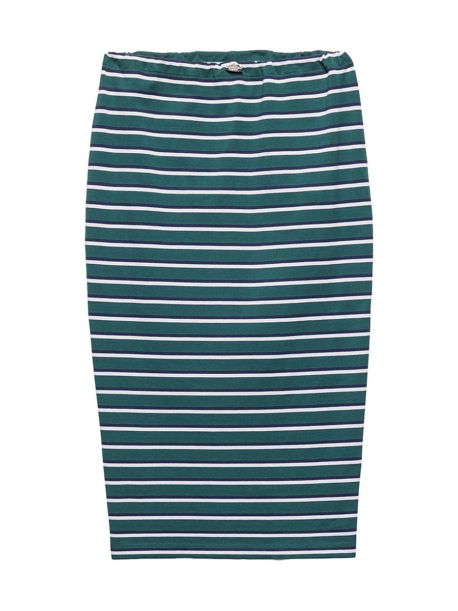 Women's Striped Piqué Skirt - Green - Size 4