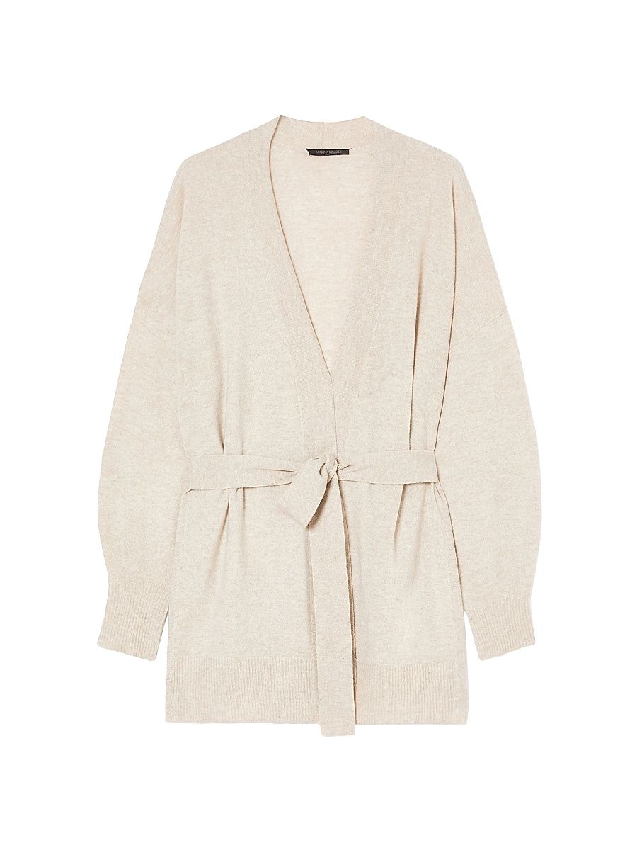 Women's Cashmere Cardigan - Beige - Size Large