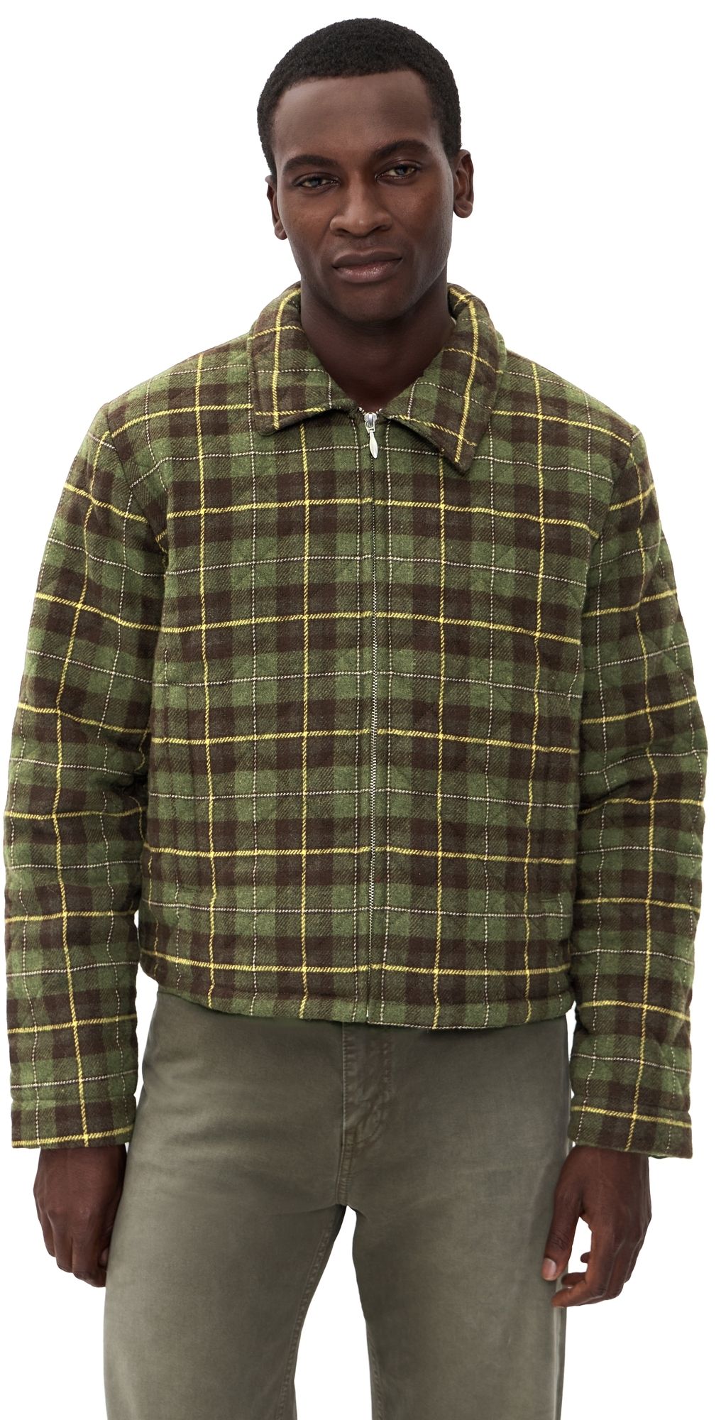 Stockholm Surfboard Club Phil Plaid Jacket Green Check M