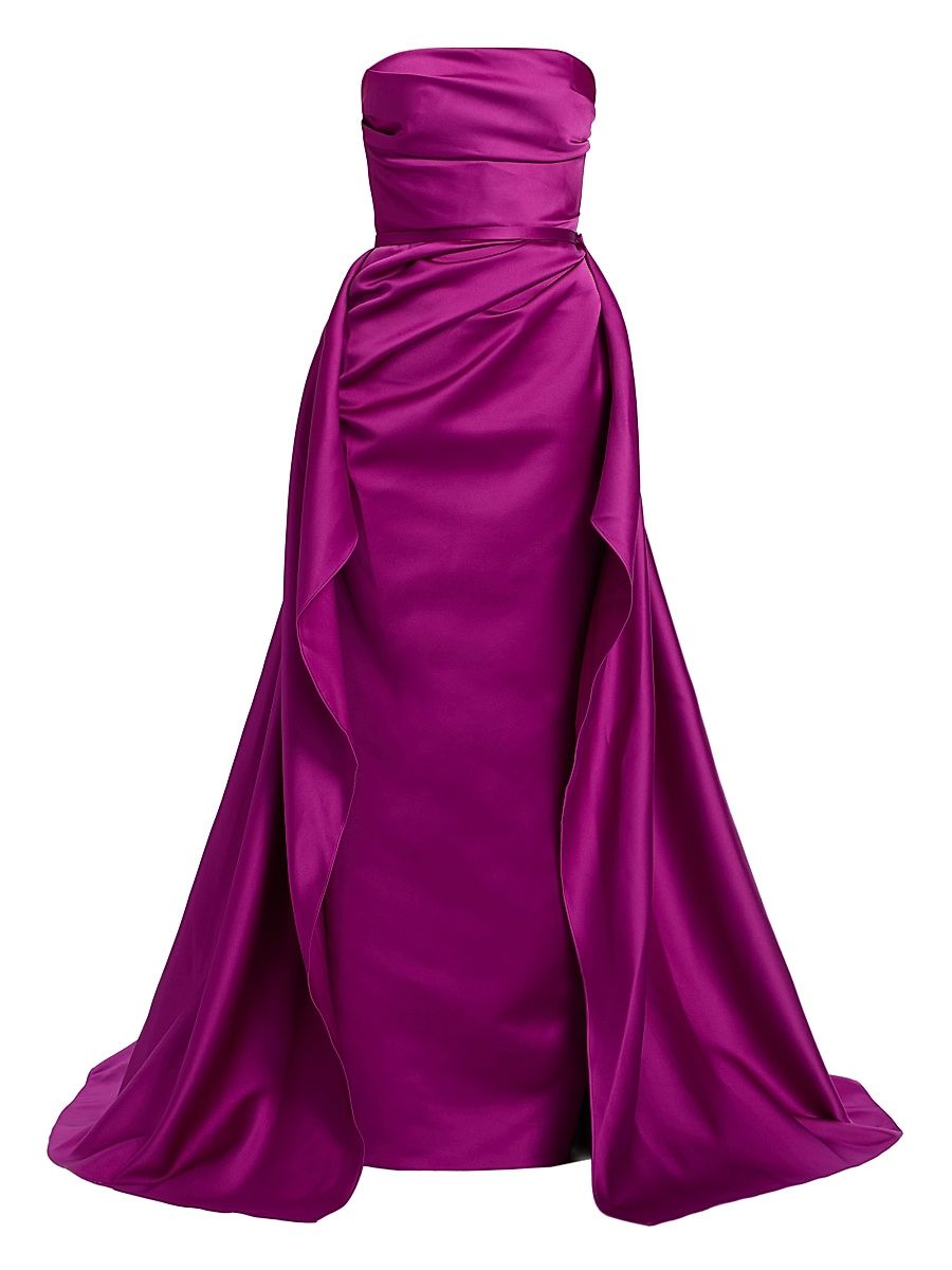 Women's Paola Strapless Overskirt Gown - Orchid - Size 2