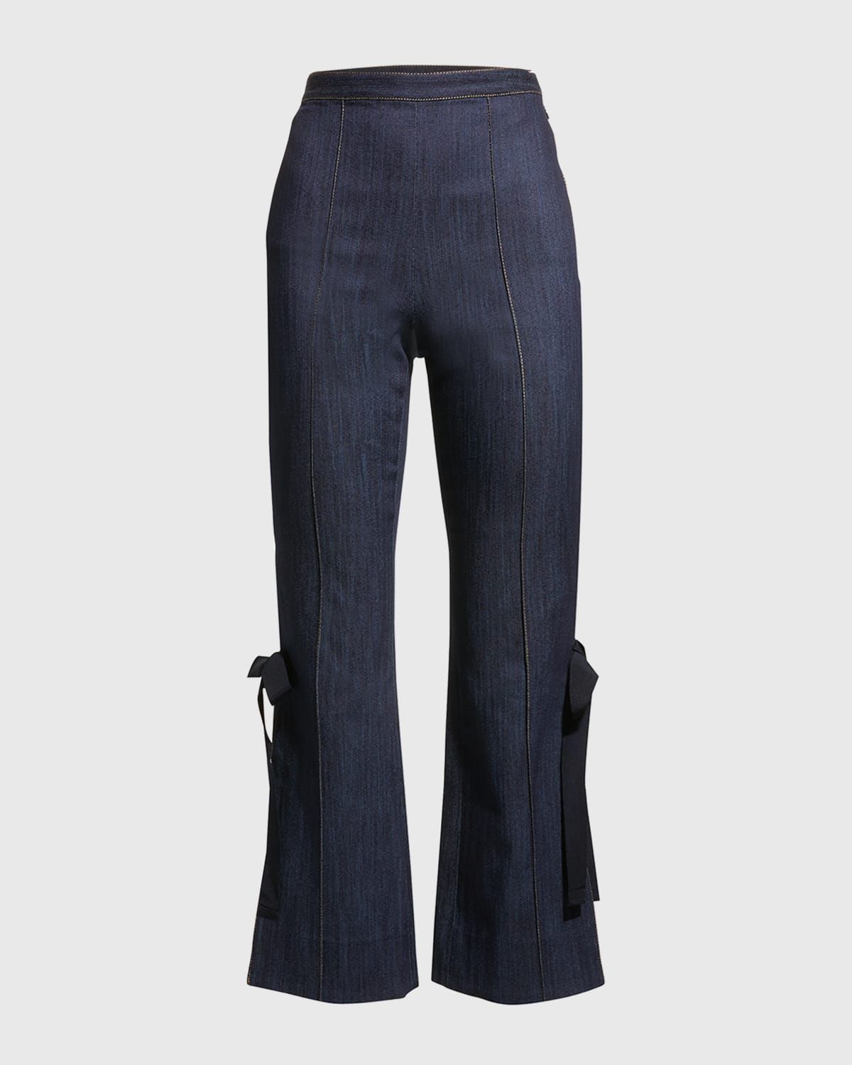 Lou Side-Split Denim Pants