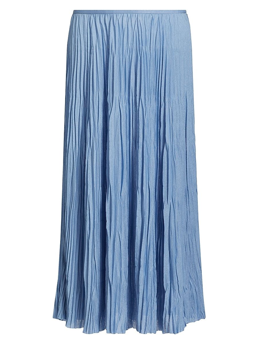 Women's Rosalyn Pleated Jersey Midi-Skirt - Pool - Size 14