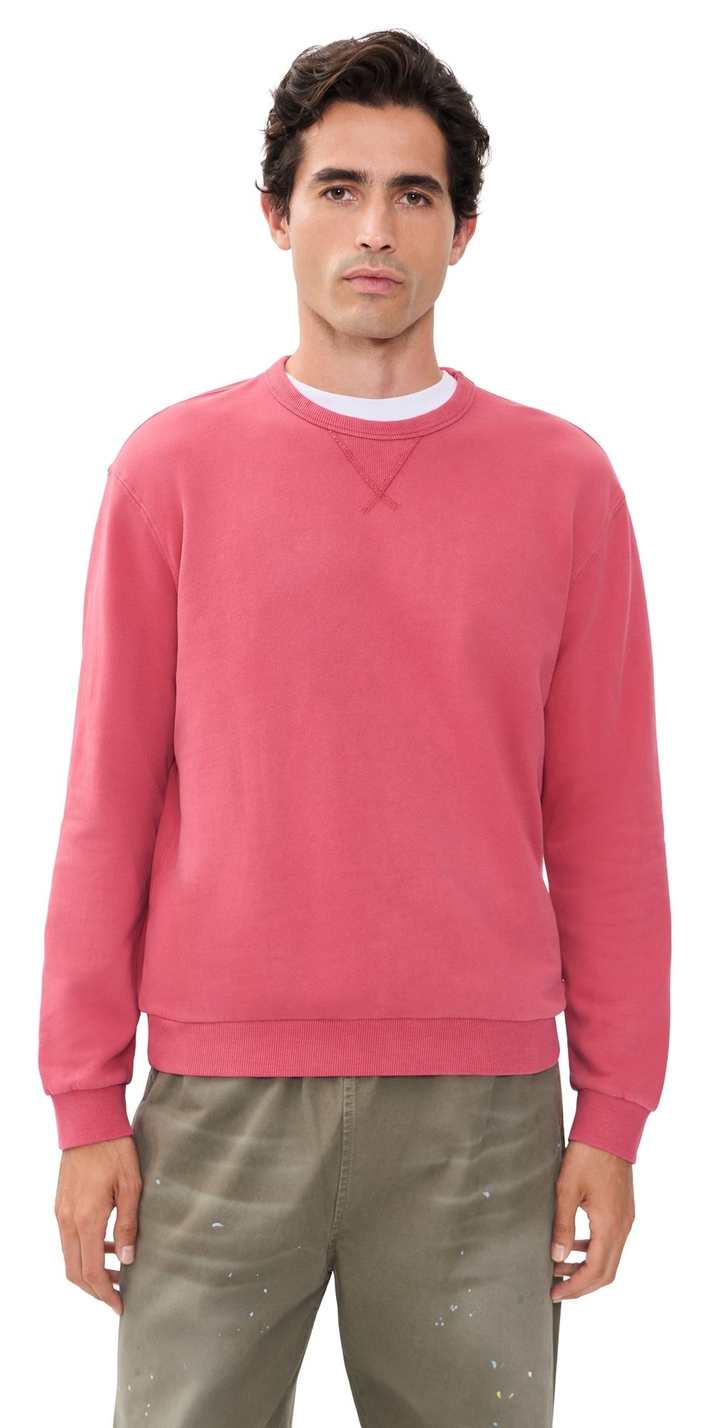 Marine Layer Relaxed Cloud 9 Fleece Crewneck Sweatshirt Baked Apple S