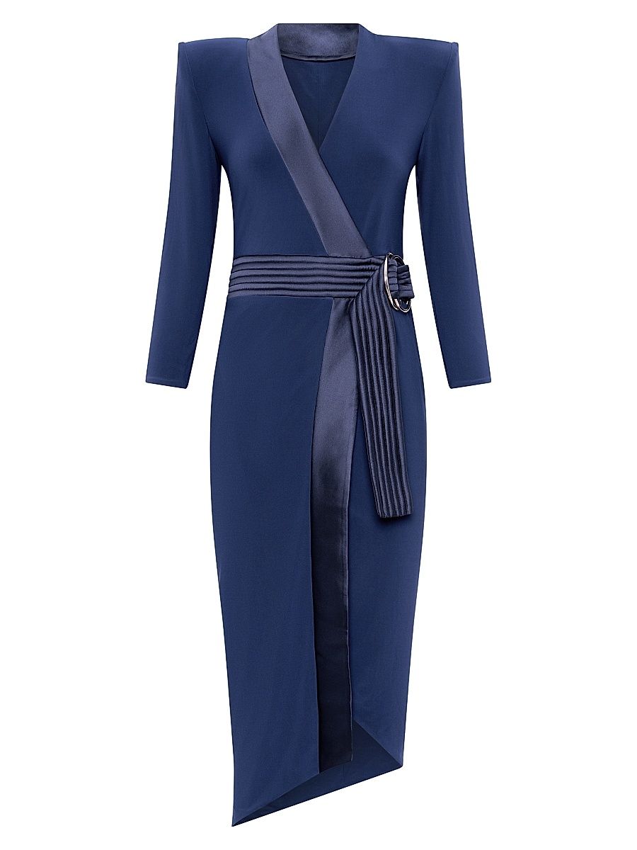 Women's Essex Jersey Wrap Midi-Dress - Ink - Size 6